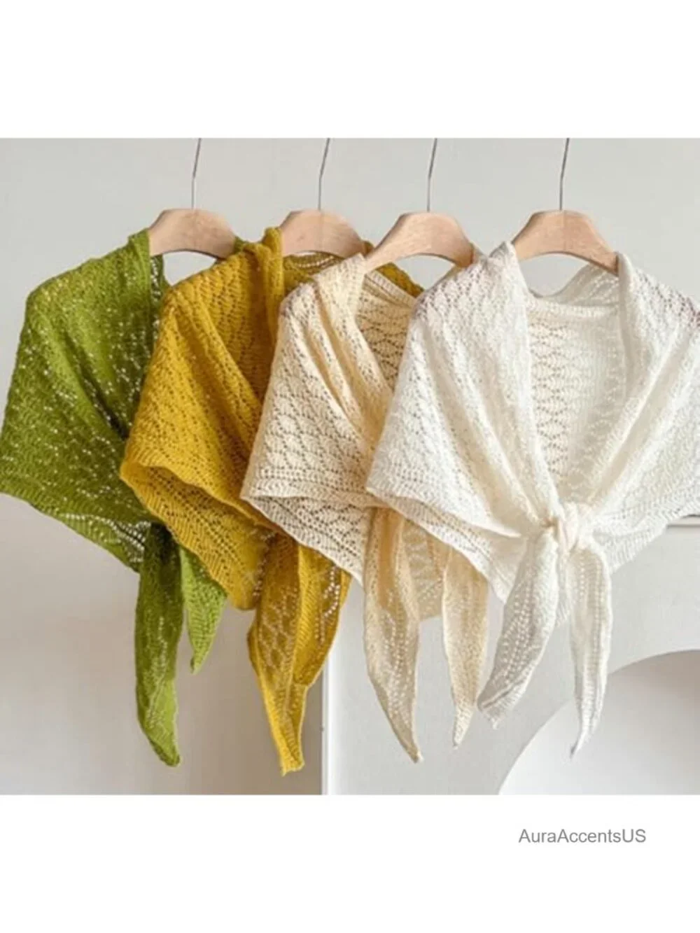 Knitted Shawl Wrap for Women Crochet Mesh Hollow Out Cardigan Cape Open Front